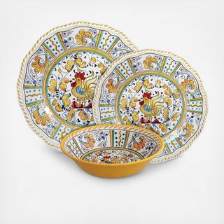 12-Piece Rooster BPA Free Melamine Dinnerware Set, Service for 4