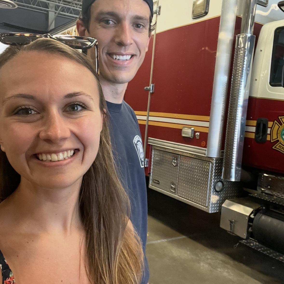 Visiting at the station