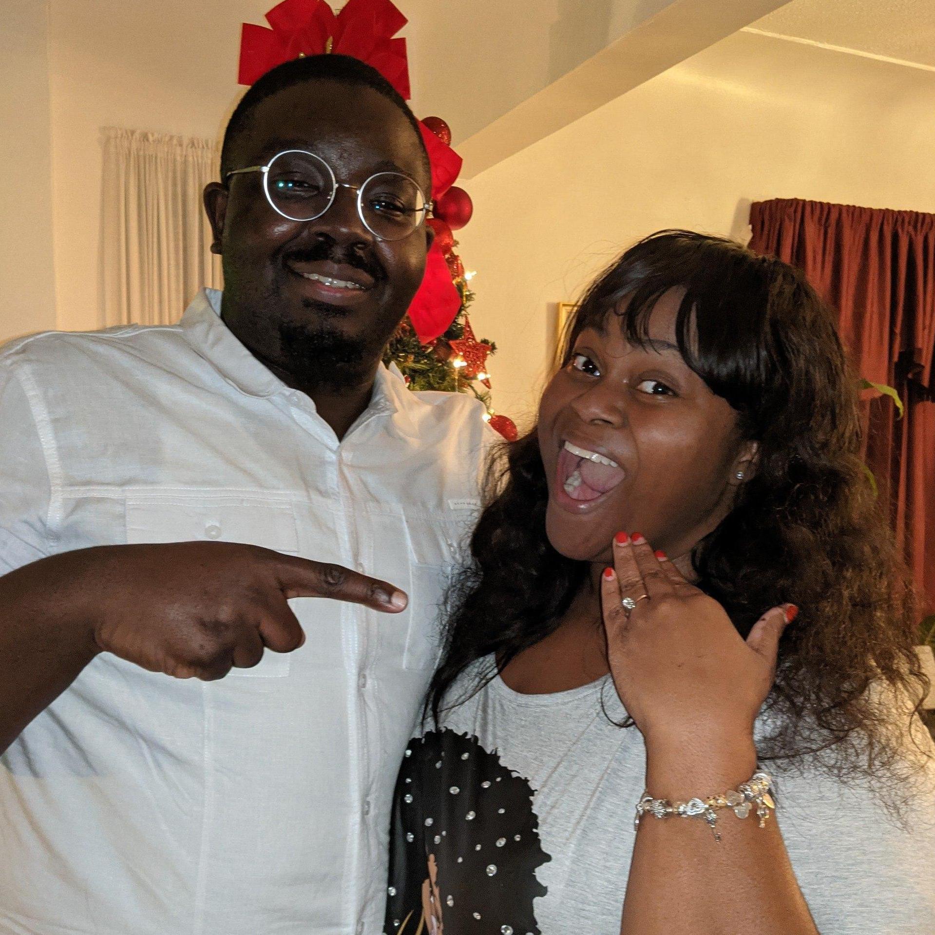 In Detroit on New Years Eve/Day Abdul proposed to me after the Ball Dropped in NYC in front of my family!