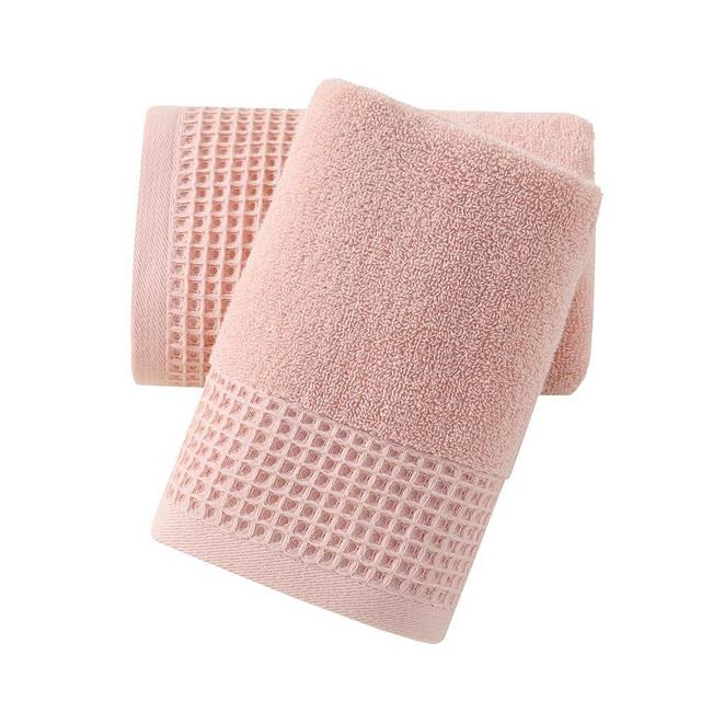 sense gnosis Pink Hand Towels Set of 2 Soft 100% Cotton Waffle Pattern Decorative Highly Absorbent Hotel Bathroom Hand Towel 13x29 Inch