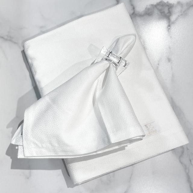 White Galuchat Damask Tablecloth