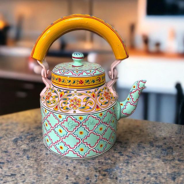 Tea Kettle Tea Pot Kitchenware Hand Painted kettle Tea Serving Pot Home Decor Birthday Gift Anniversary Gift Wedding Gift Christmas Gift