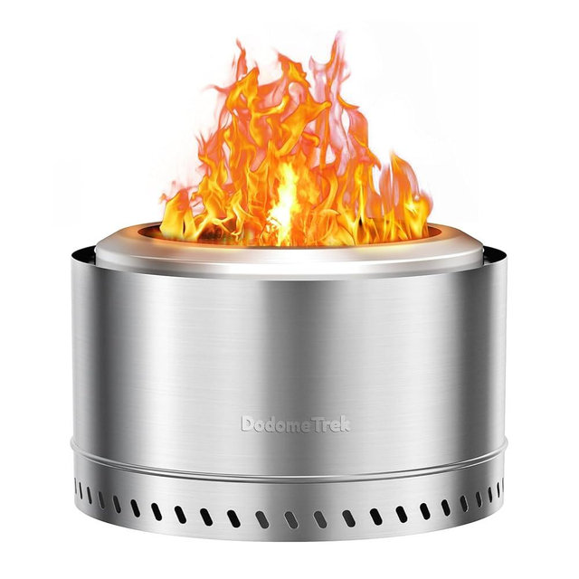 Smokeless Fire Pit, Portable Firepit Outdoor, 27 Inch Stainless Steel