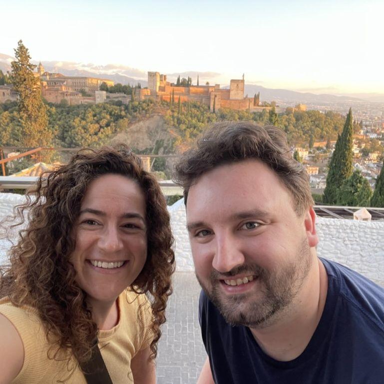 When Katelyn tricked Jesse to go on a "short walk" up a steep and long inclined road to see a beautiful view of the Alhambra at sunset in Granda, Spain.