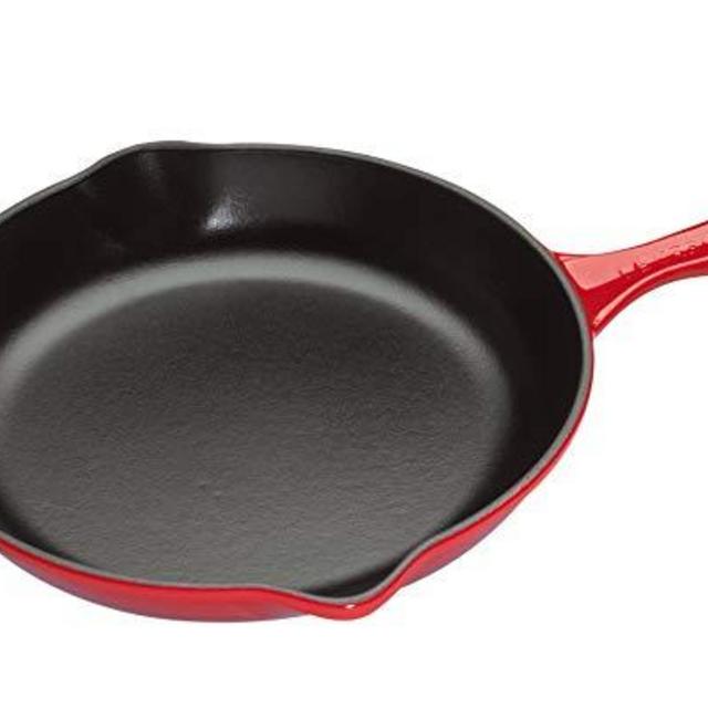 Le Creuset Signature Iron Handle Skillet, 10-1/4-Inch, Cerise (Cherry Red)