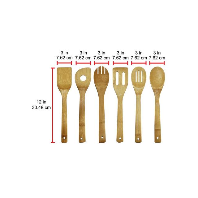 Oceanstar 6-Piece Bamboo Cooking Utensil Set
