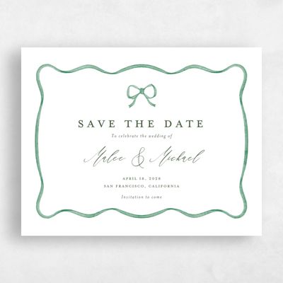 Green Wedding Save the Date - Perkins Landscape