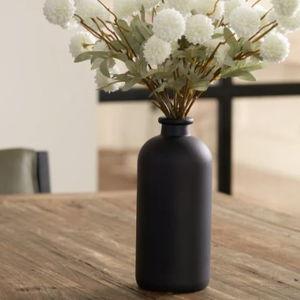 Aria Glass Vase - Matt Black