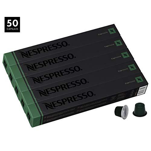 Nespresso Capsules OriginalLine, Capriccio, Medium Roast Espresso Coffee, 50 Count Coffee Pods, Brews 1.35oz