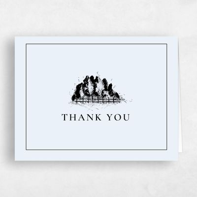 Sky, Blue Wedding Thank You - Griffith Stamp