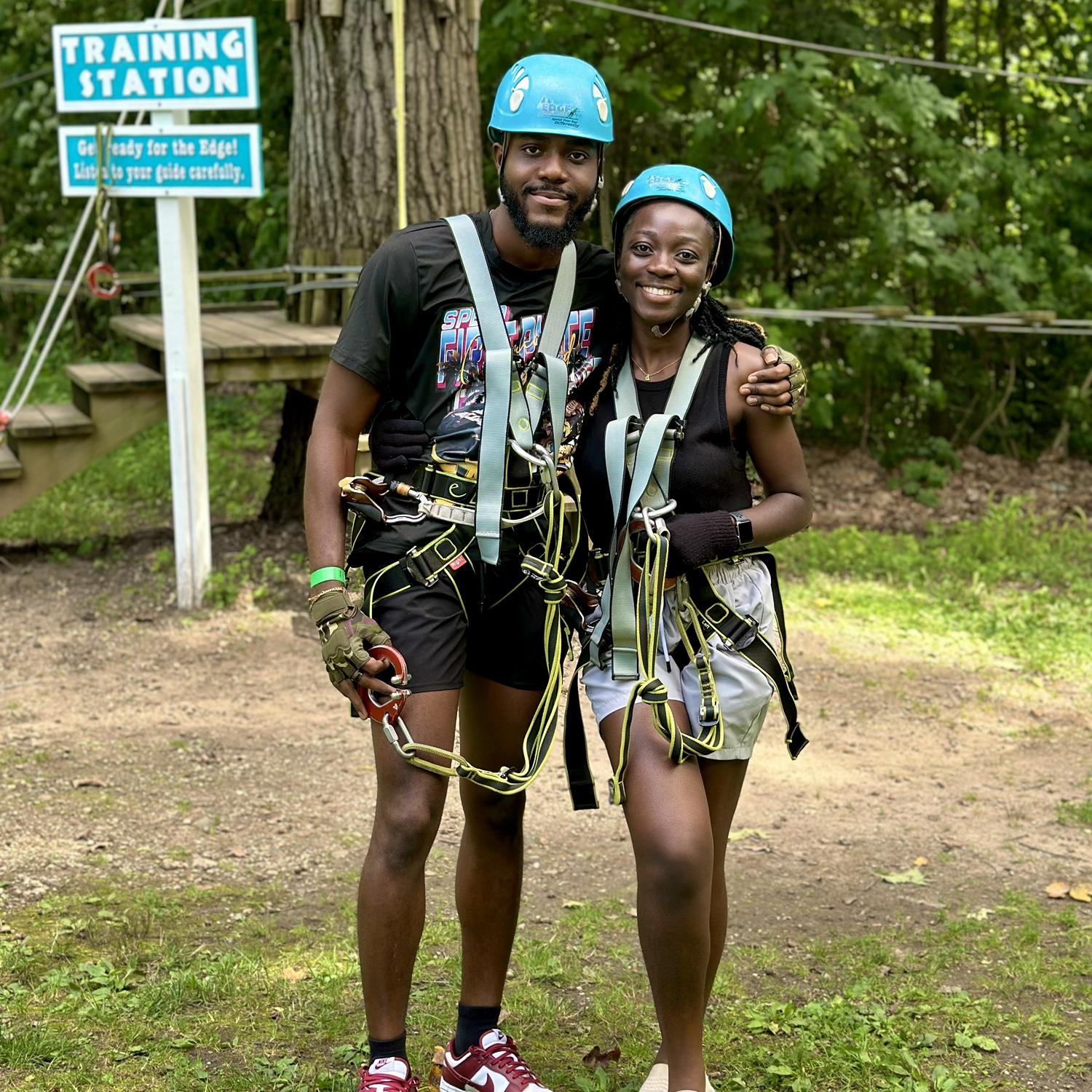 Our first adventure together was filled with thrills as we tackled ziplining and rope climbing. Soaring through the trees and conquering obstacles high above the ground, we learned to trust and support each other every step of the way. It was a day of laughter, excitement, and teamwork an unforgettable start to our journey together.