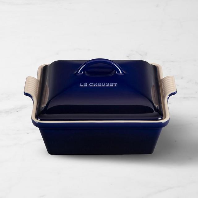 Le Creuset Stoneware Heritage Covered Square Baker, Indigo