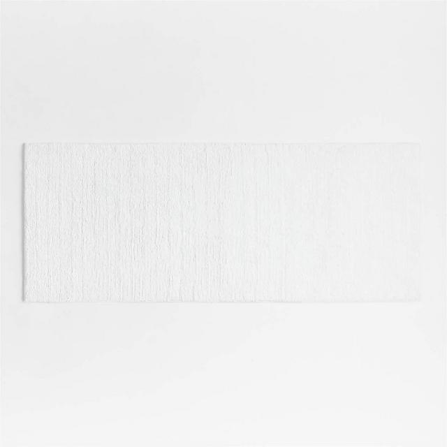 Rylan Organic Cotton White Bath Mat 24"x60"