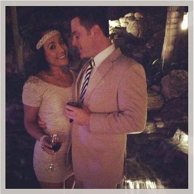 Celebrating the roaring twenties at a Great Gatsby party!