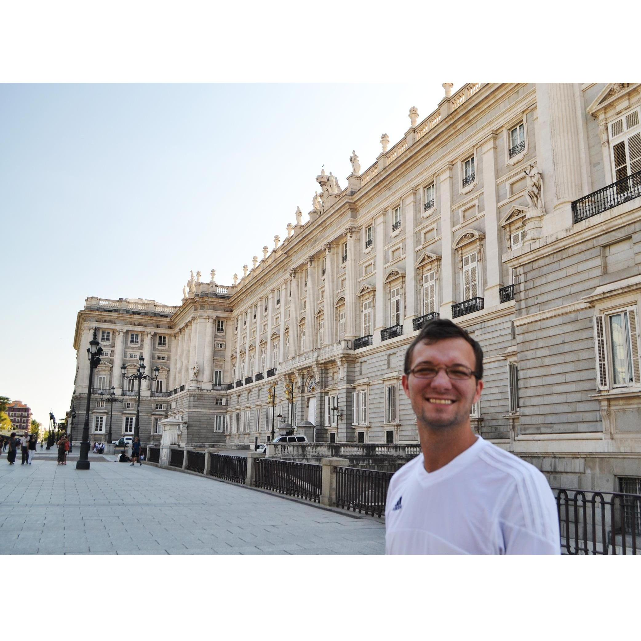 Brandon at the Spanish Royal Palace in Madrid on our first international trip together! (Spain, September 2017)