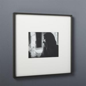 Gallery Black 16x20 Picture Frame with White Mat