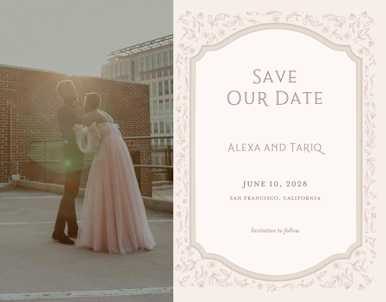 Delphi Photo | Linen | Zola Save The Dates