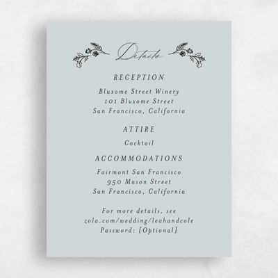 Blue Sage Mist Wedding Enclosure - Fenwick
