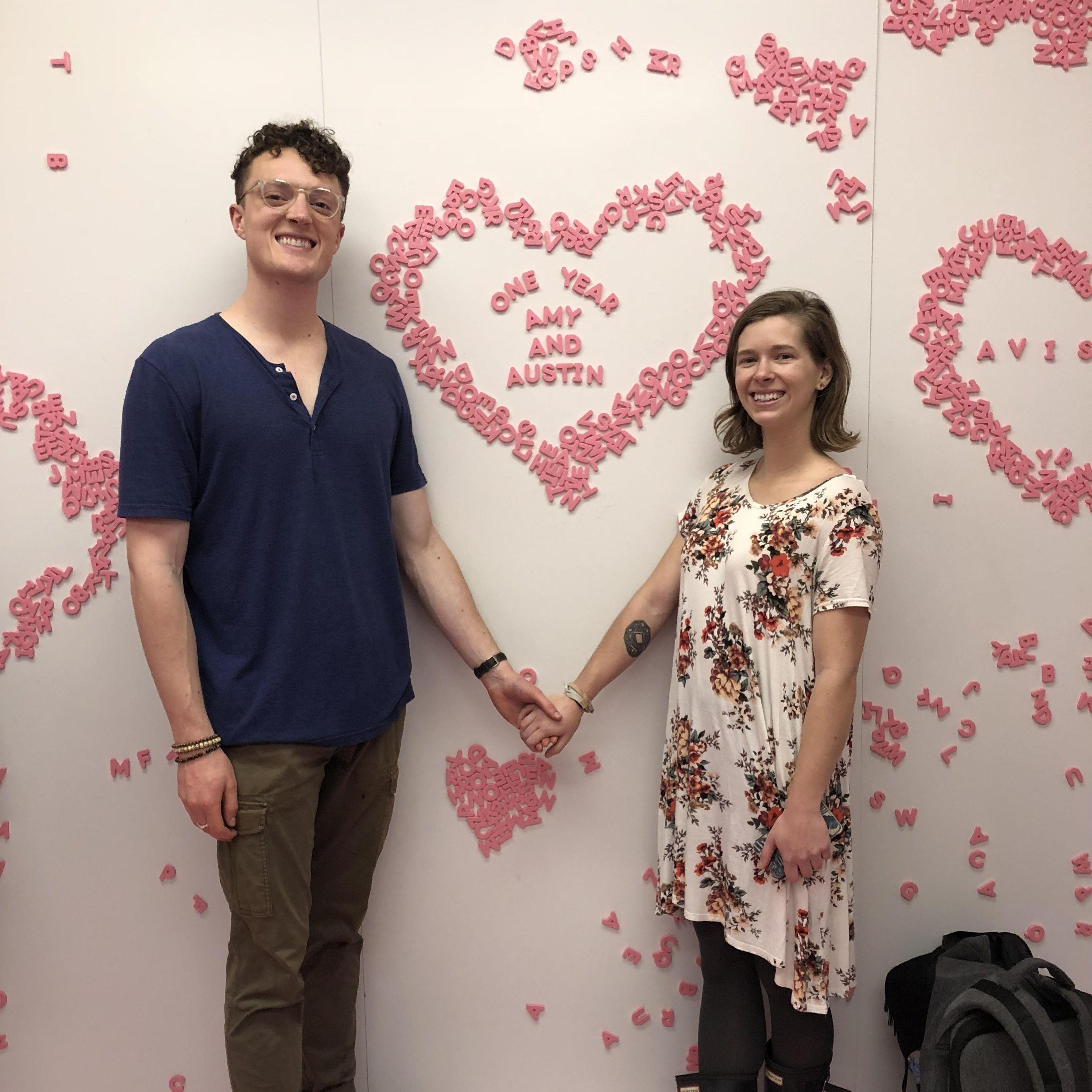 One year anniversary at the museum of ice cream.