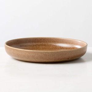 CB2 Drift Tan Pasta Bowl with Reactive Glaze