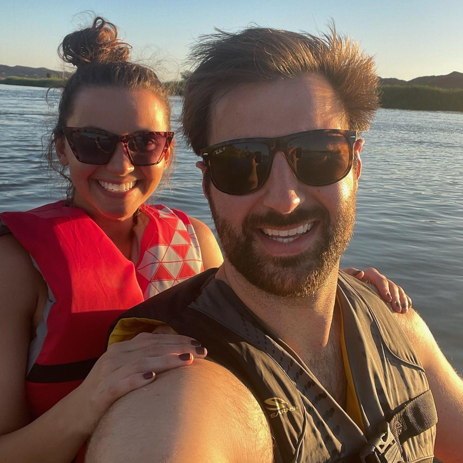 Jet skiing with friends in Arizona