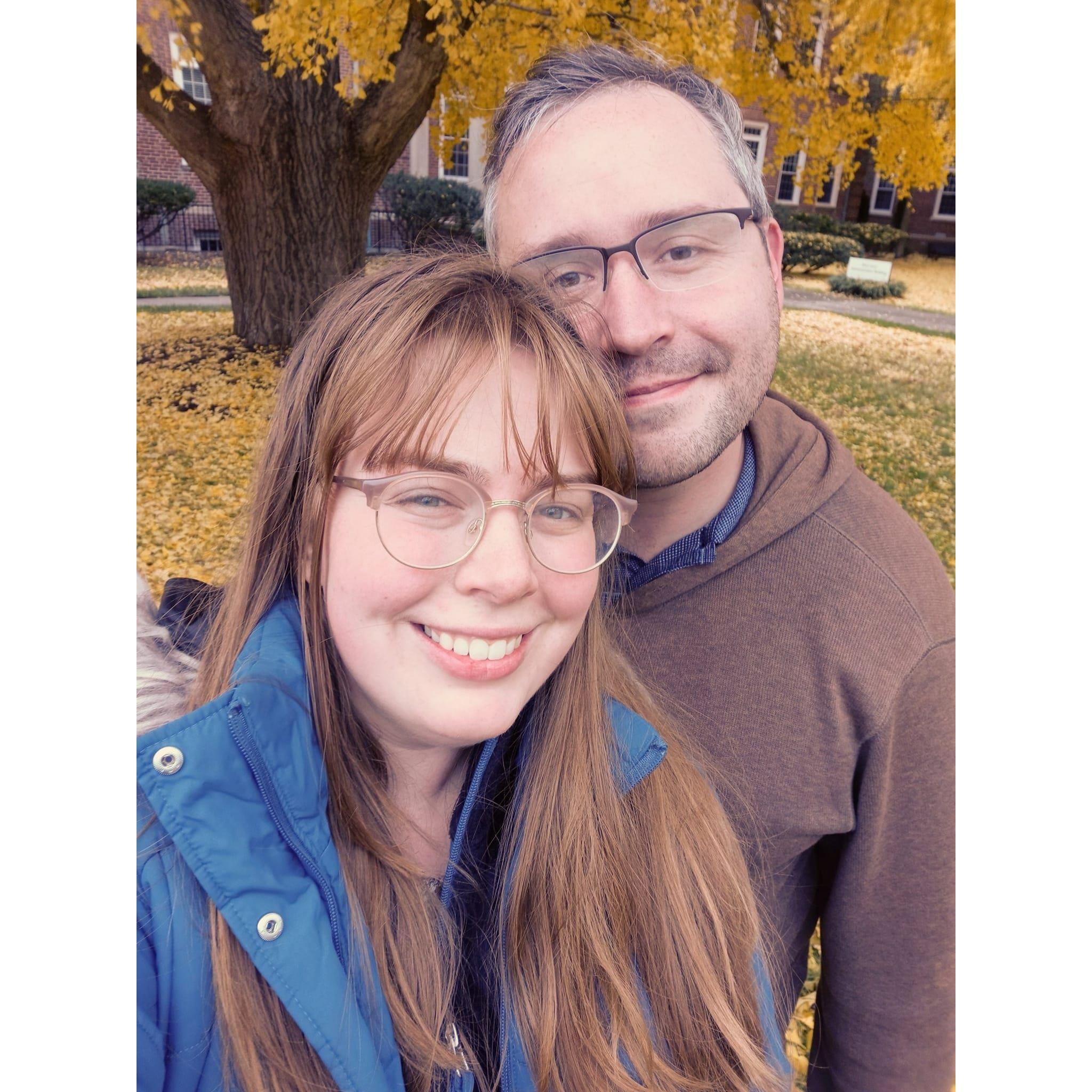 We could not pass up the opportunity to take a picture with Asbury Seminary's Gingko trees