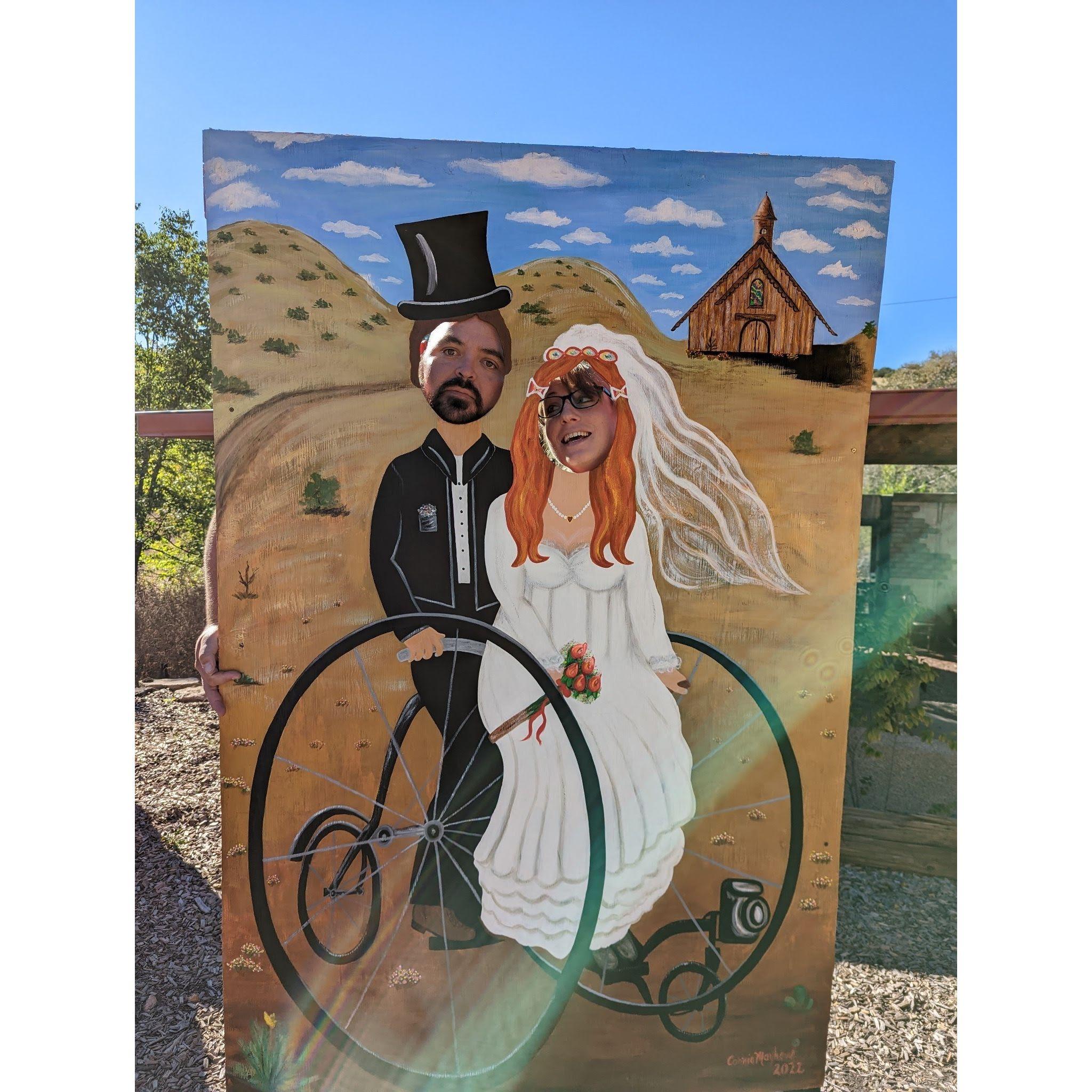 The day before our engagement in Madrid, New Mexico. Little did she know....