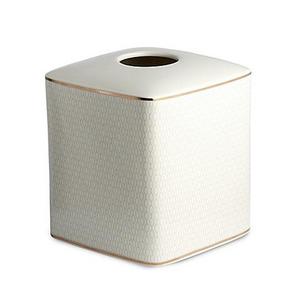 Kassatex Florence Boutique Tissue Box Cover in White