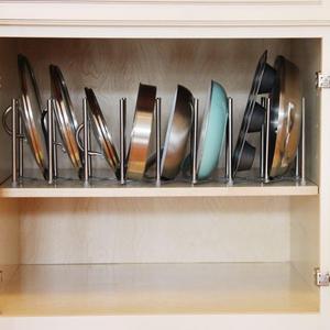 Kitchen Pot Lid Plate Holder Rack Stainless Steel