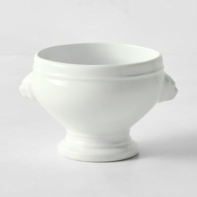 Apilco Lion's Head Porcelain Soup Bowls
