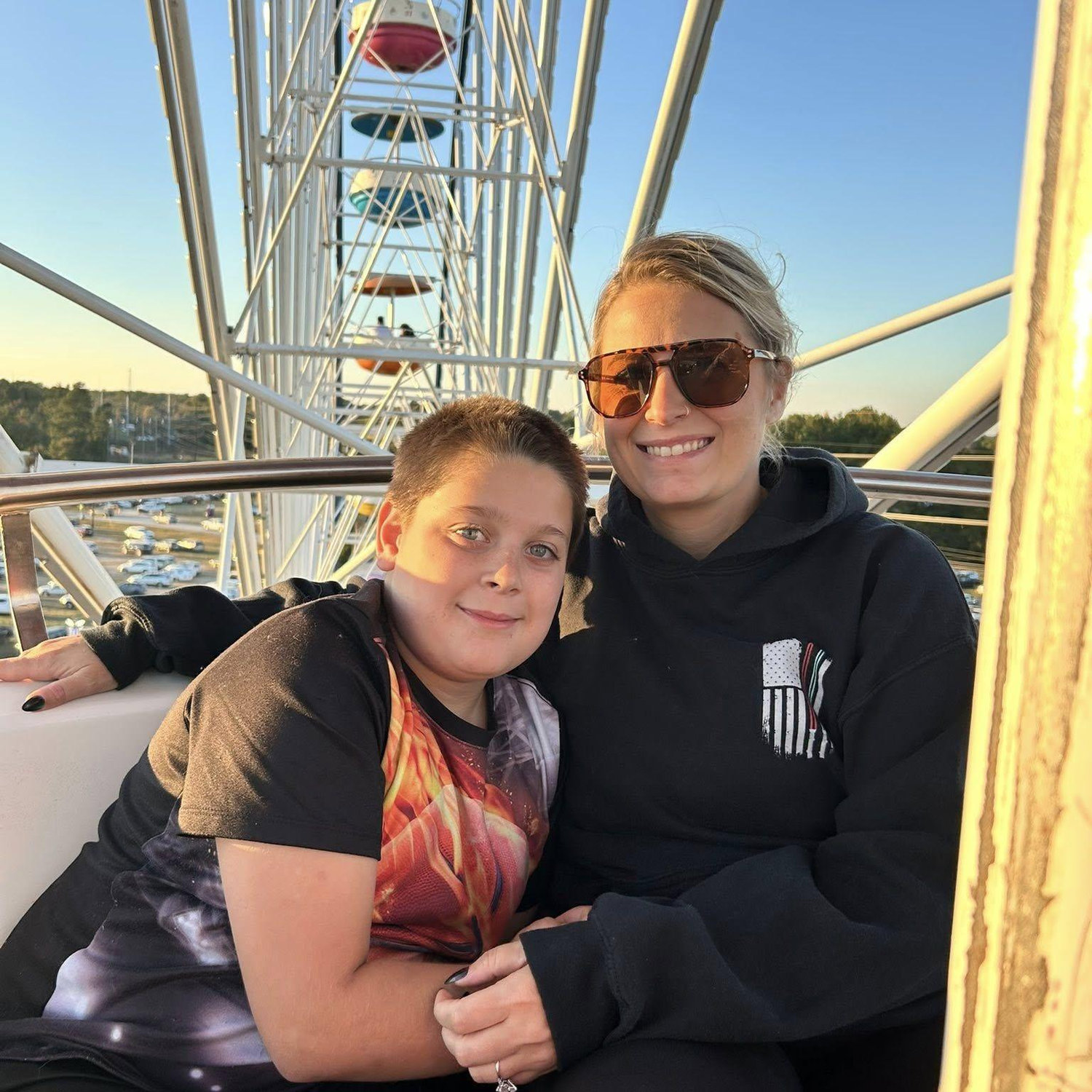 Jenny and Colton on the Ferris Wheel at Carolina Coastal Fair
