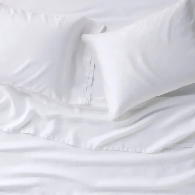 California King 100% Linen Sheet Set White - Casaluna™
