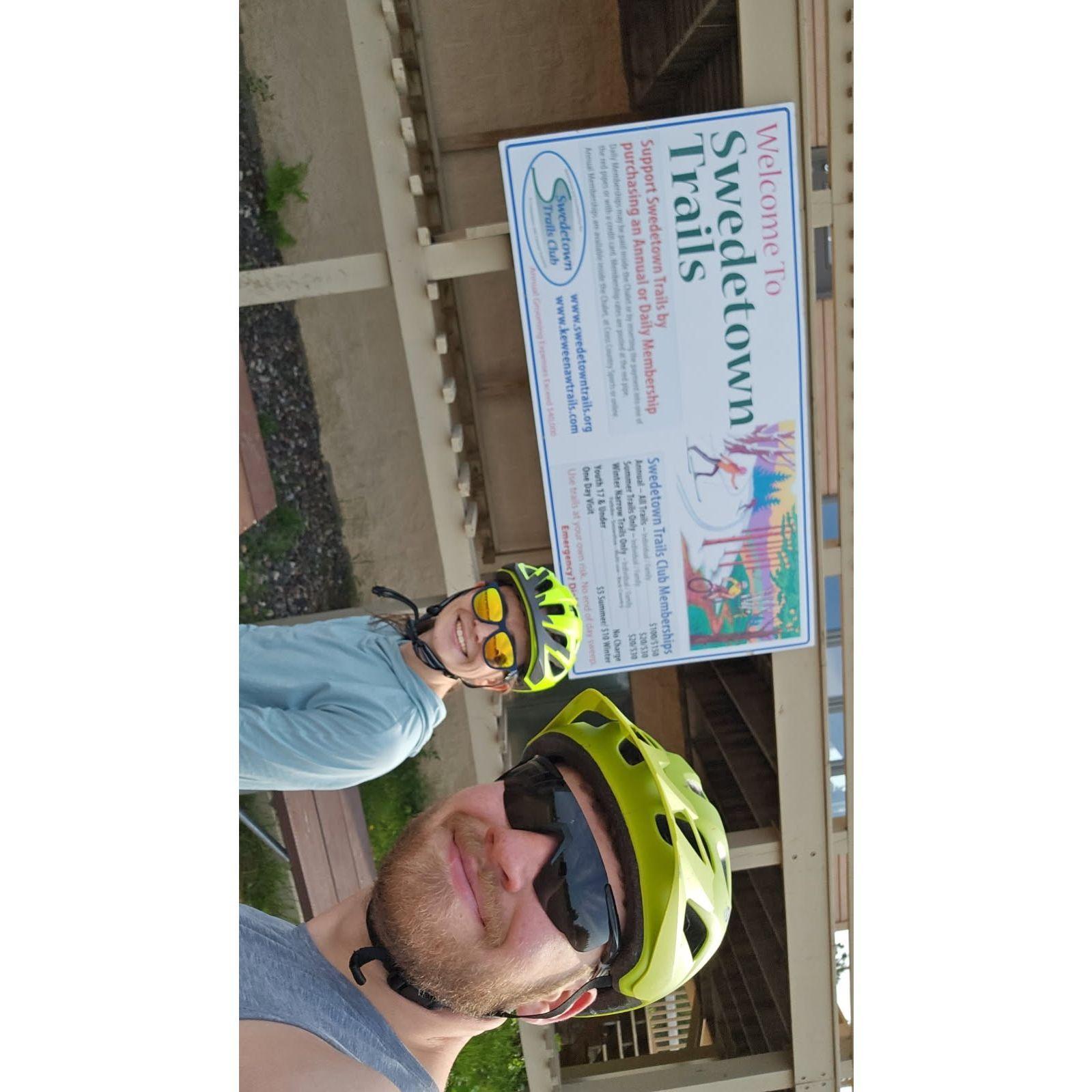 Enjoying the bike trails