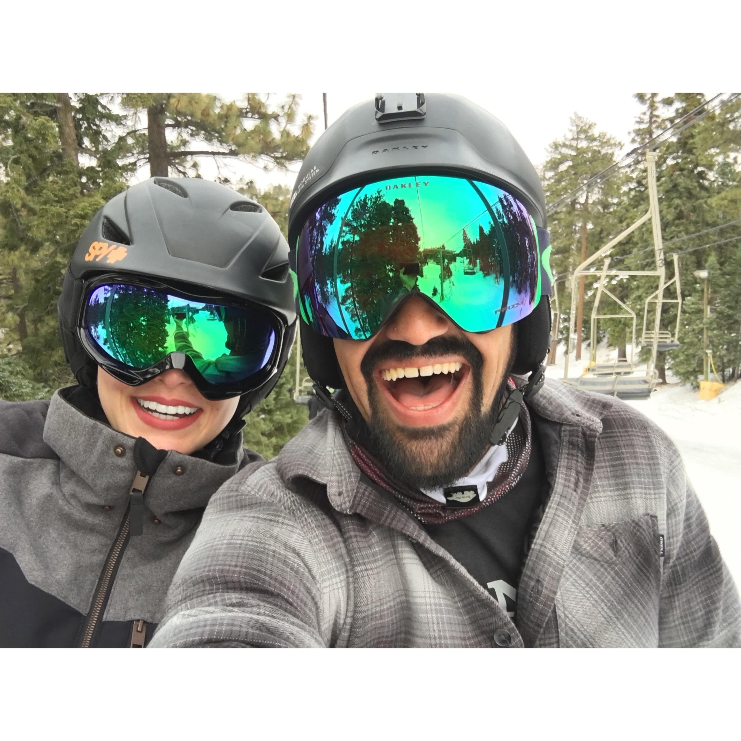 Our "first date" and first snowboarding trip together.