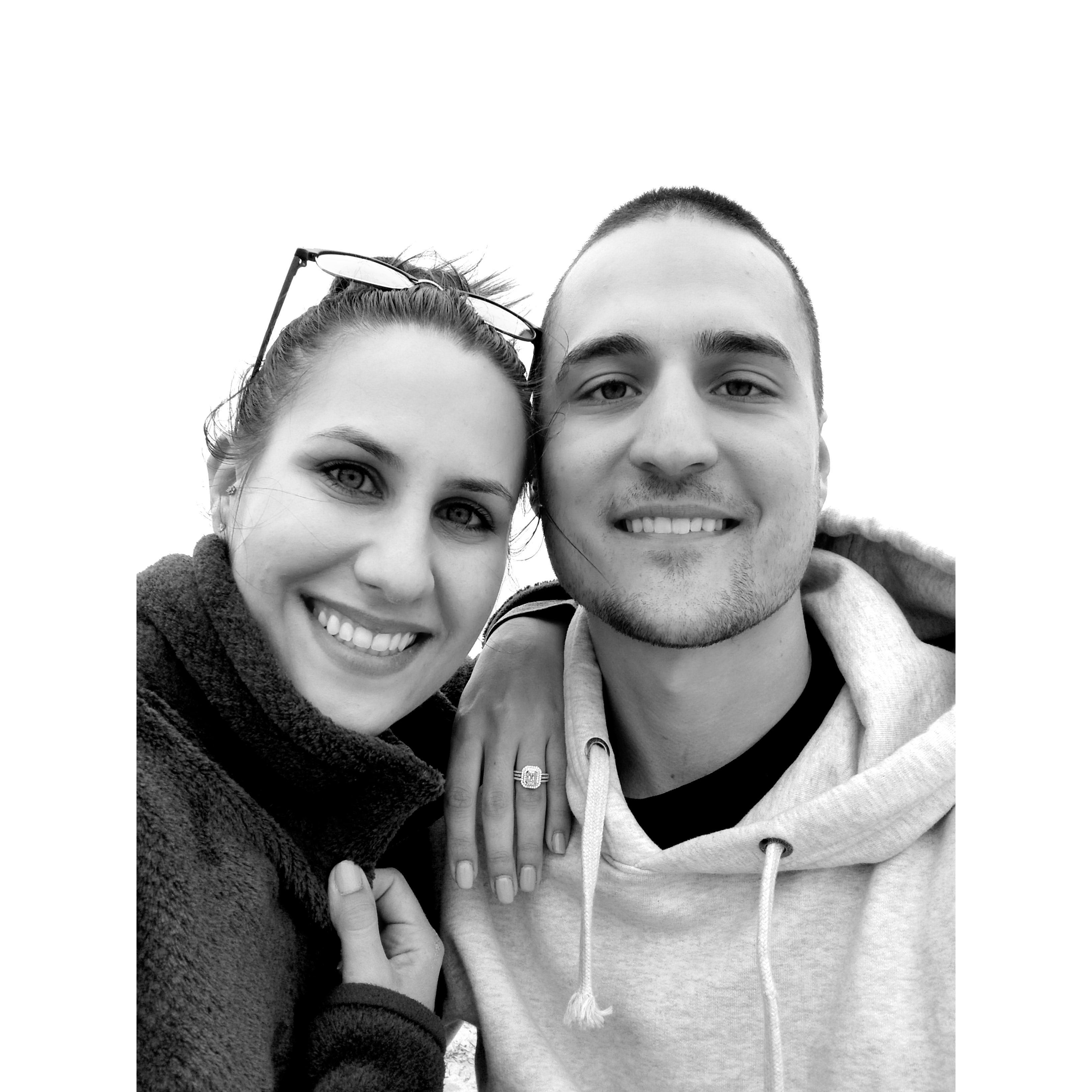 The moment we got engaged!