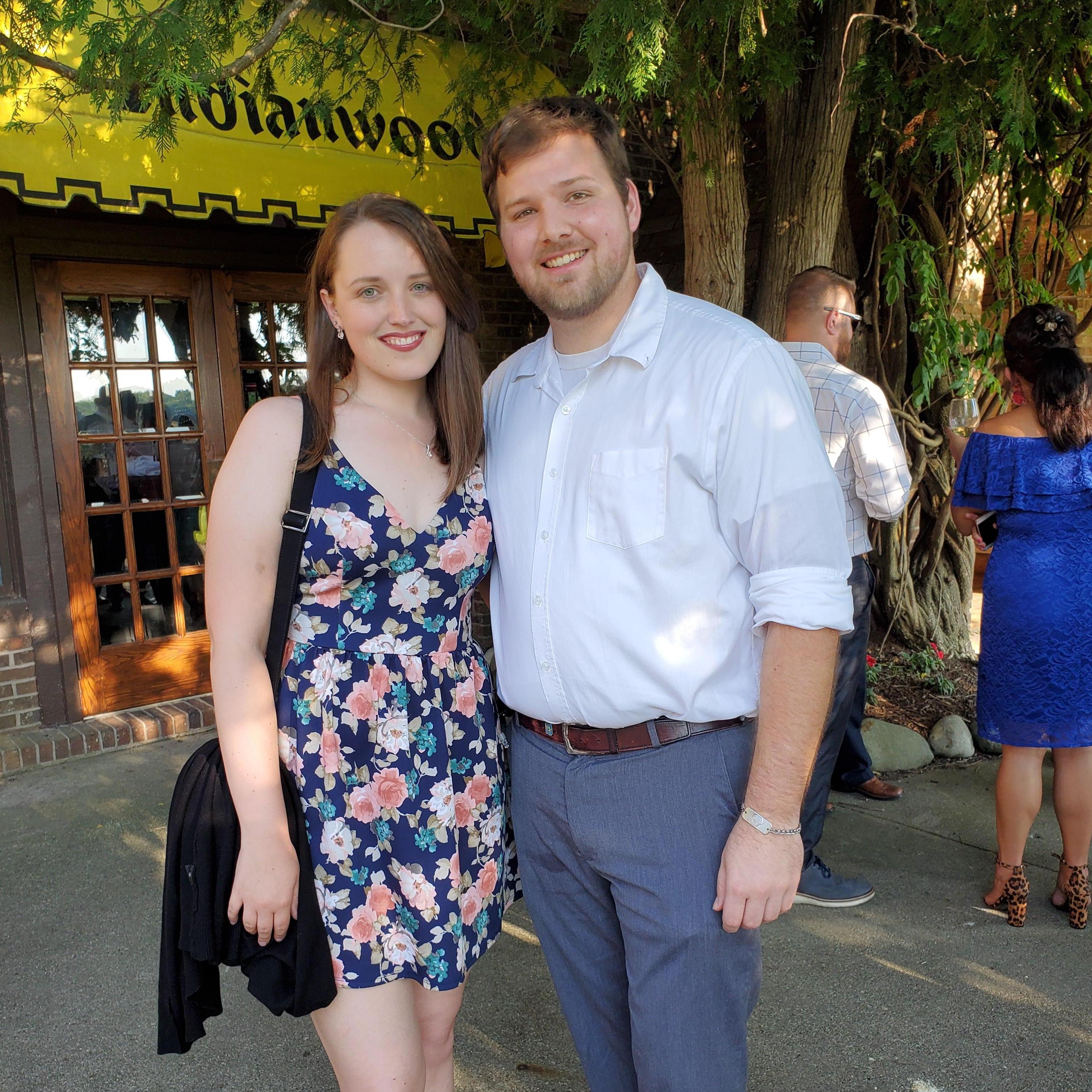 Attending our first wedding together 6/2019