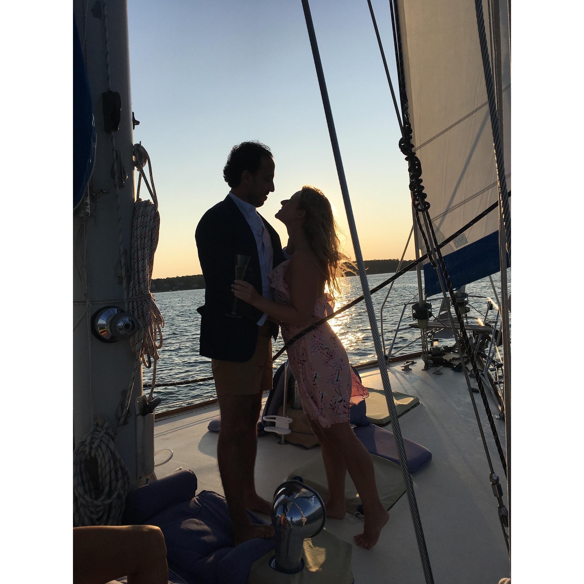Savoring our first few moments as fiances