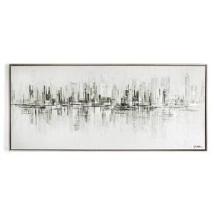"New York Reflections" Framed Printed Canvas Wall Art
