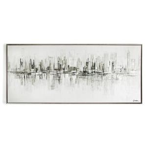 "New York Reflections" Framed Printed Canvas Wall Art