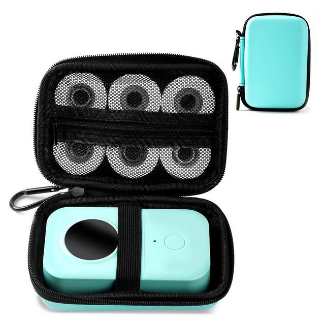 Phomemo D30 Label Maker Machine with case and 1 roll Label Tape, Portable Bluetooth Label Printer, Small Smart Phone Handheld Sticker Mini Labeler Multiple Templates Font Icon Easy to Use