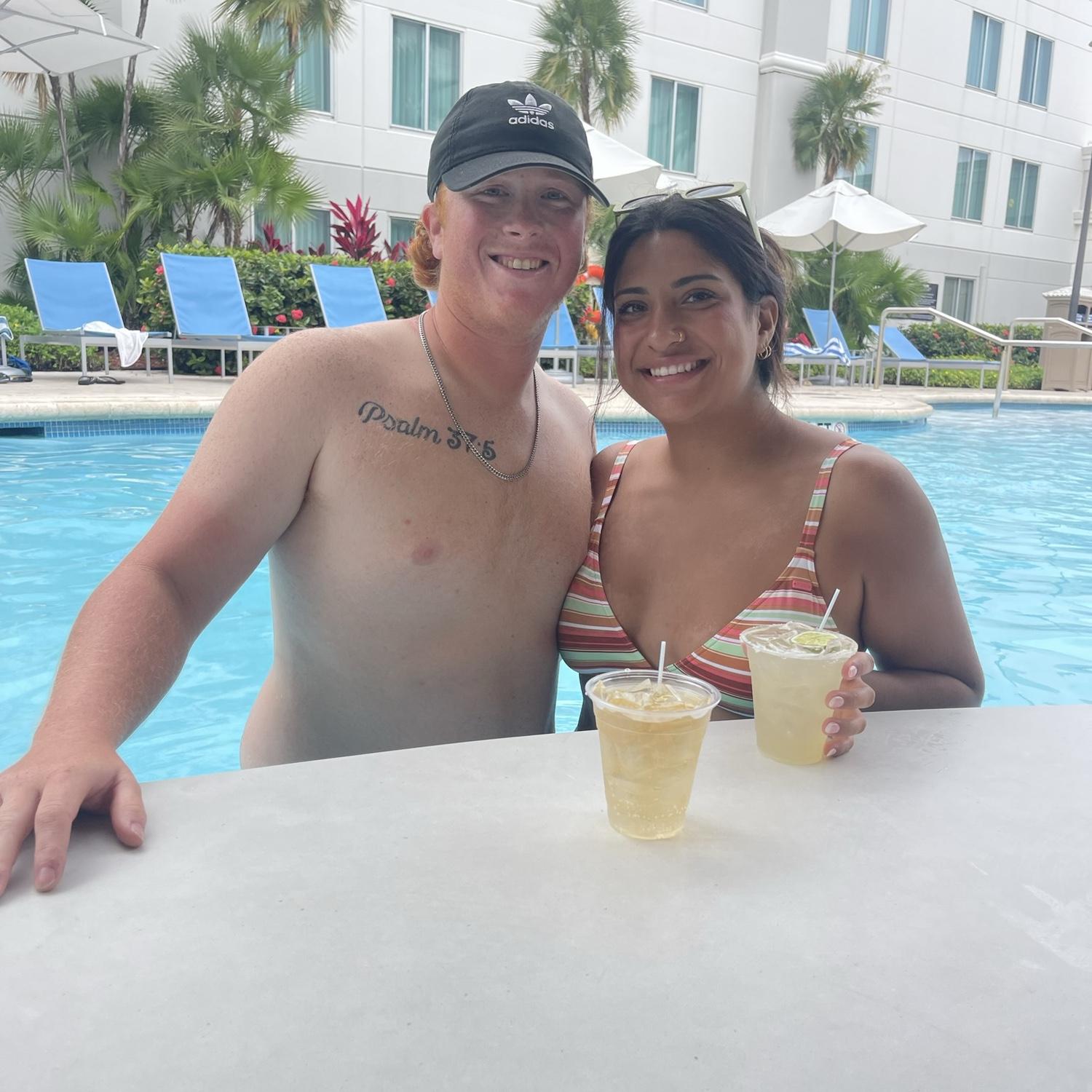 Hanging pool side in Puerto Rico