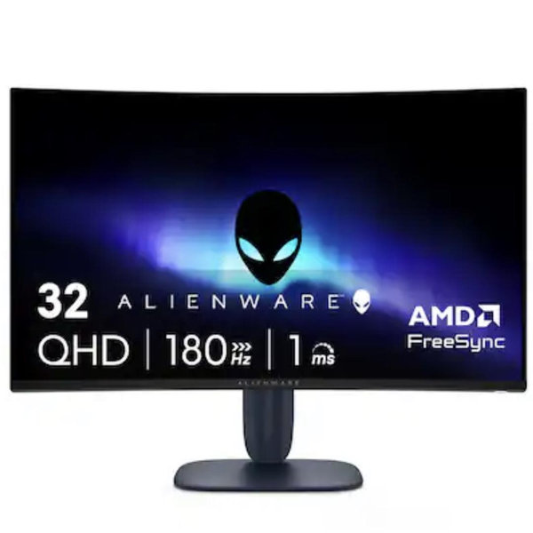 Alienware - AW3225DM 32" VA LED Curved QHD 180Hz 1ms FreeSync Gaming Monitor with HDR (HDMI, DisplayPort) - Interstellar Indigo