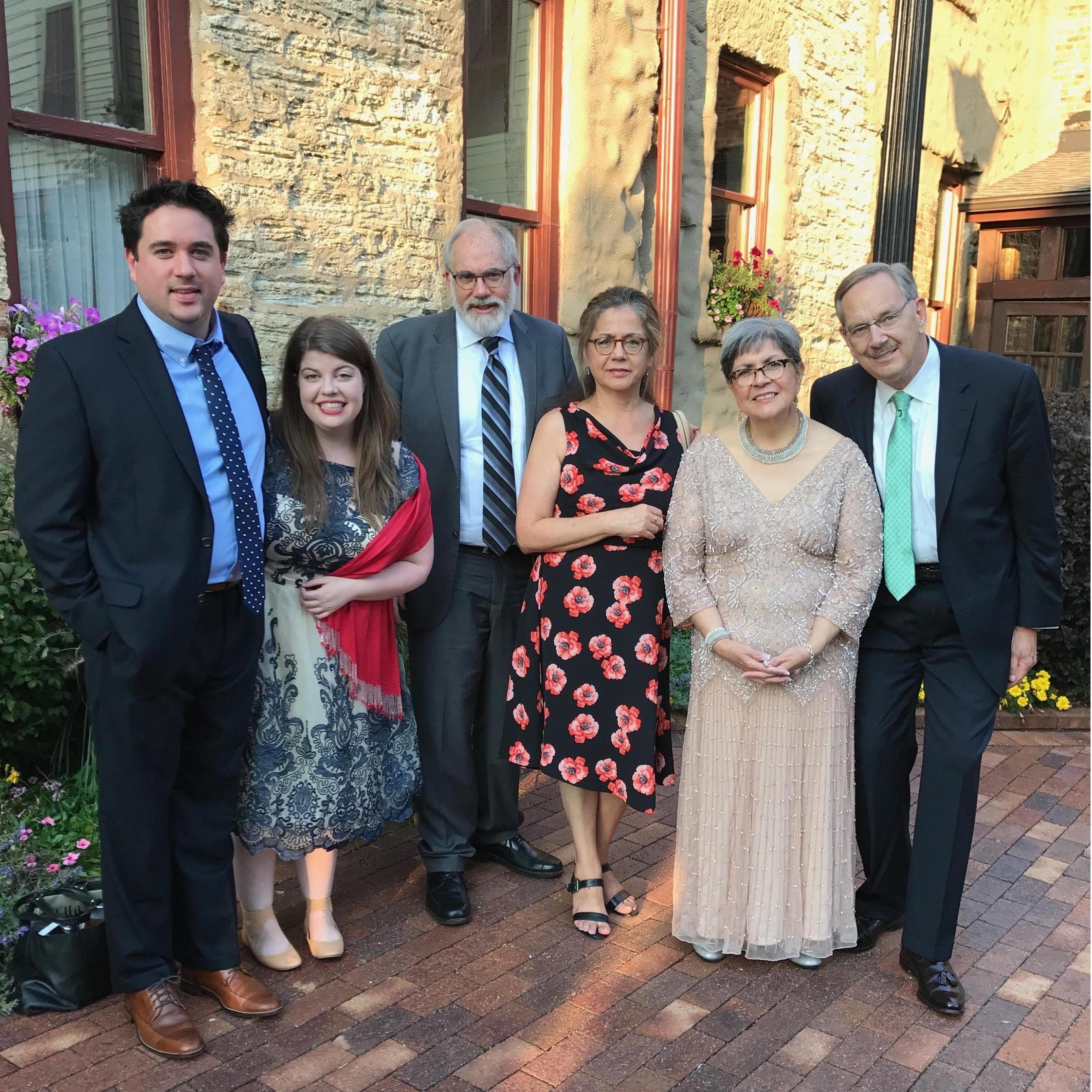 Family photo at Dan's cousin Stephanie's wedding in IL!