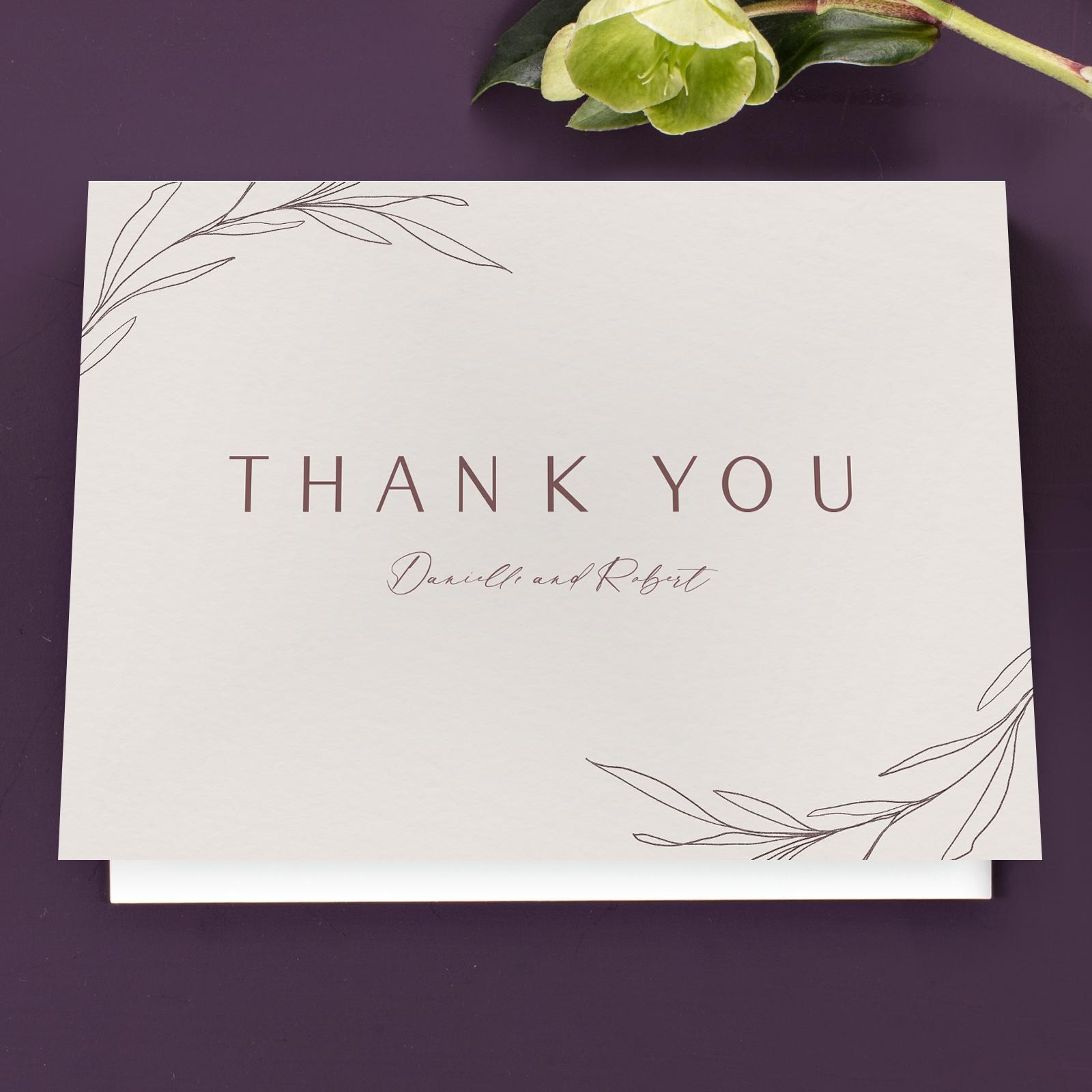 Zola Thank You Cards Avila Classic