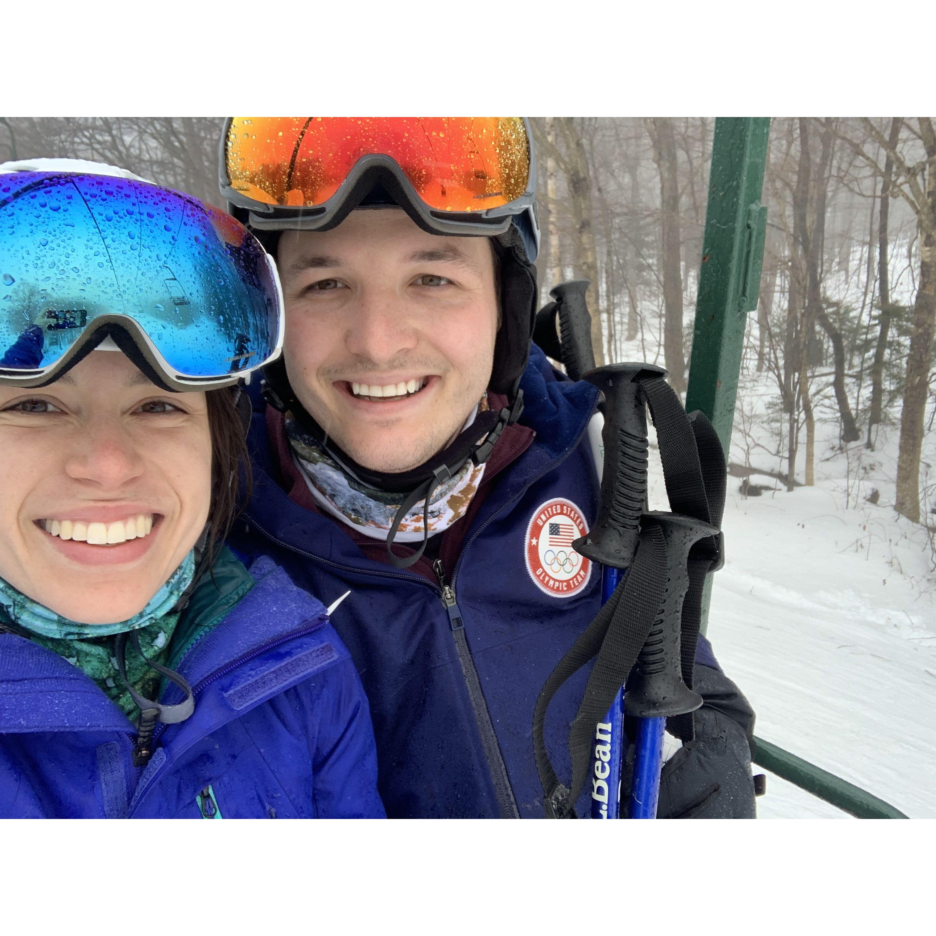 Logan's first time skiing!