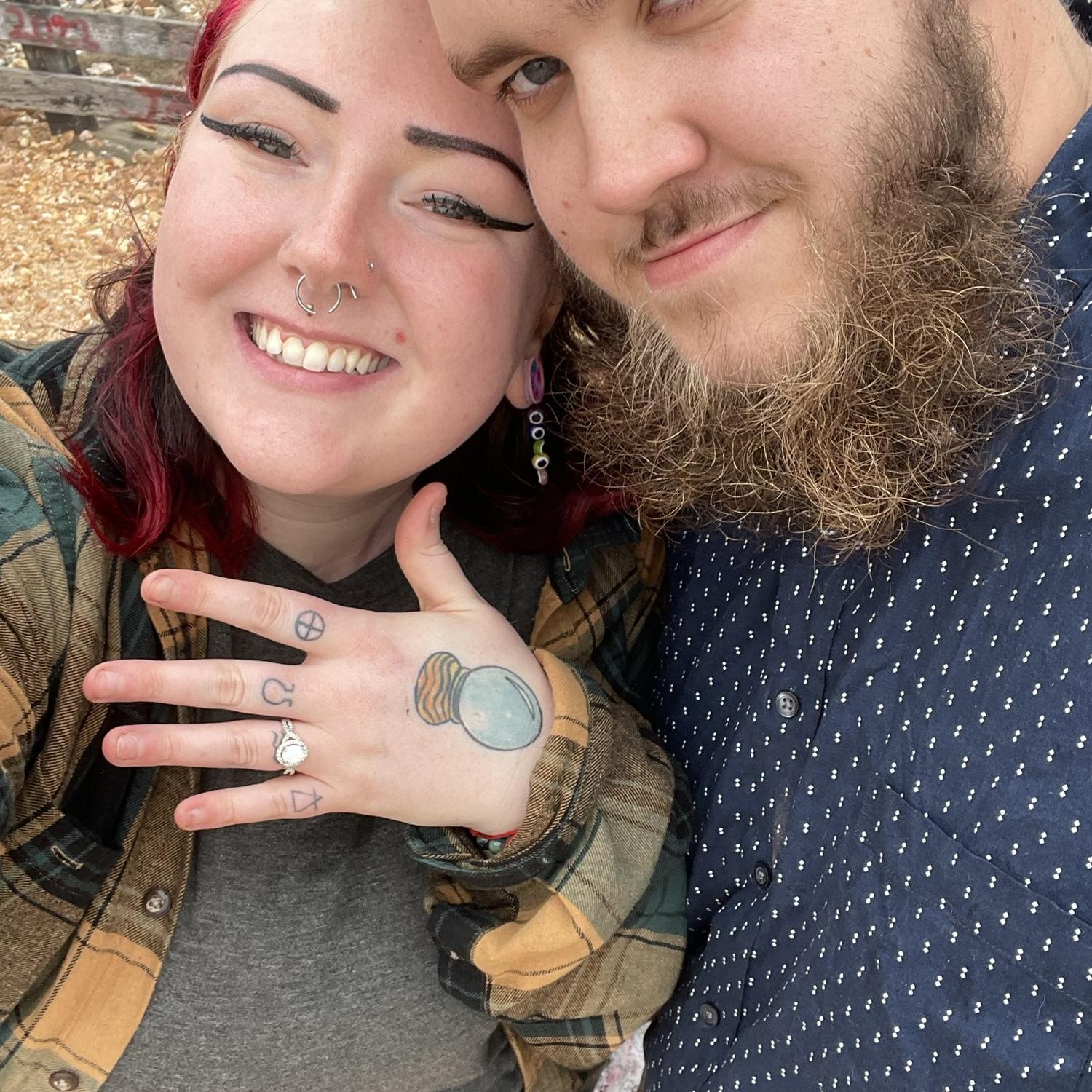 Everyone says he did such a good job picking out the ring. I agree. 🩵 Opal is the way to my heart any day.