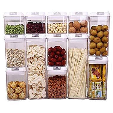 12 Piece Easy Lock Airtight Clear Plastic Food Storage Container Set - BPA Free