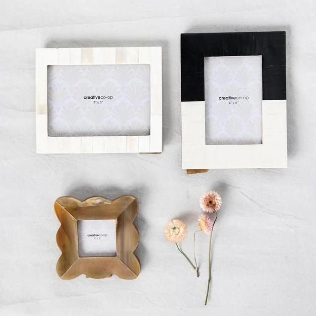 Horn / resin photo frames - Burke Decor (set of three)