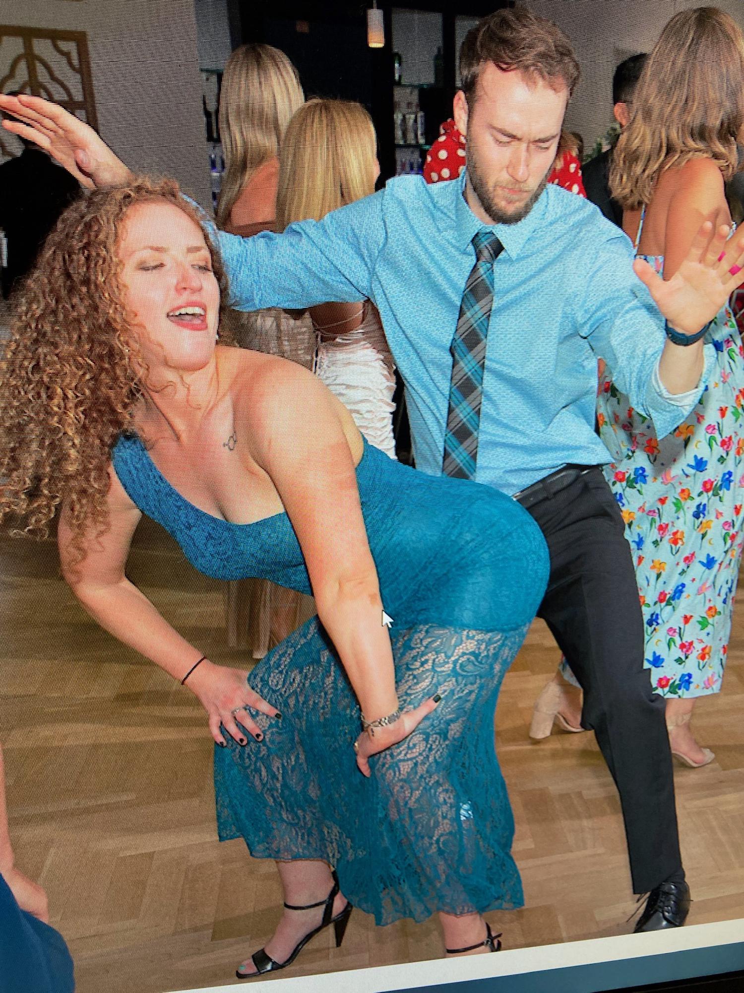 The first photo in what would become the most epic wedding photo saga in history.