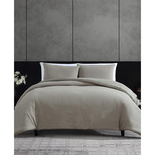 Vera Wang Puckered Texture 3-Pc. Duvet Cover Set, Queen